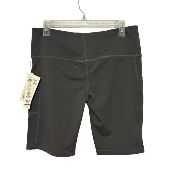 Starting Point Womens Tummy Control Performance Shorts XL Gray With Pockets - Picture 2 of 13